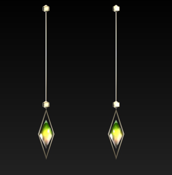 #108-シンプルピアス飾り【fbx,obj】