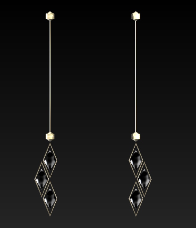 #109-シンプルピアス飾り【fbx,obj】