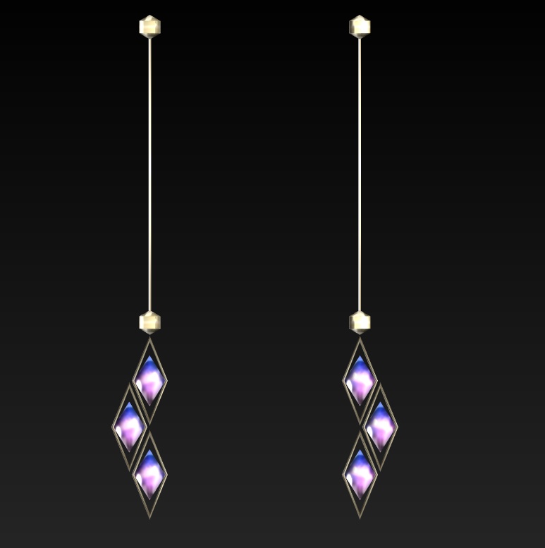 #109-シンプルピアス飾り【fbx,obj】