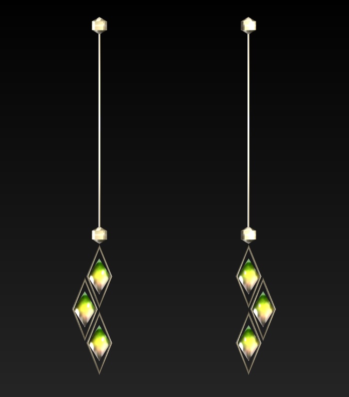 #109-シンプルピアス飾り【fbx,obj】