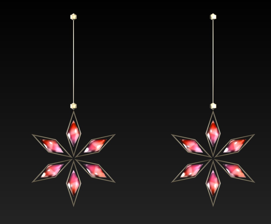 #110-シンプルピアス飾り【fbx,obj】