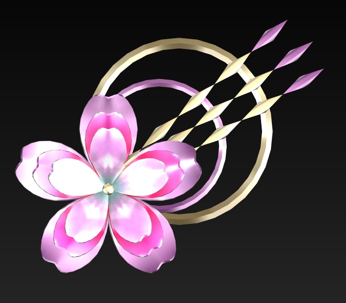 #111-花飾り【fbx,obj】