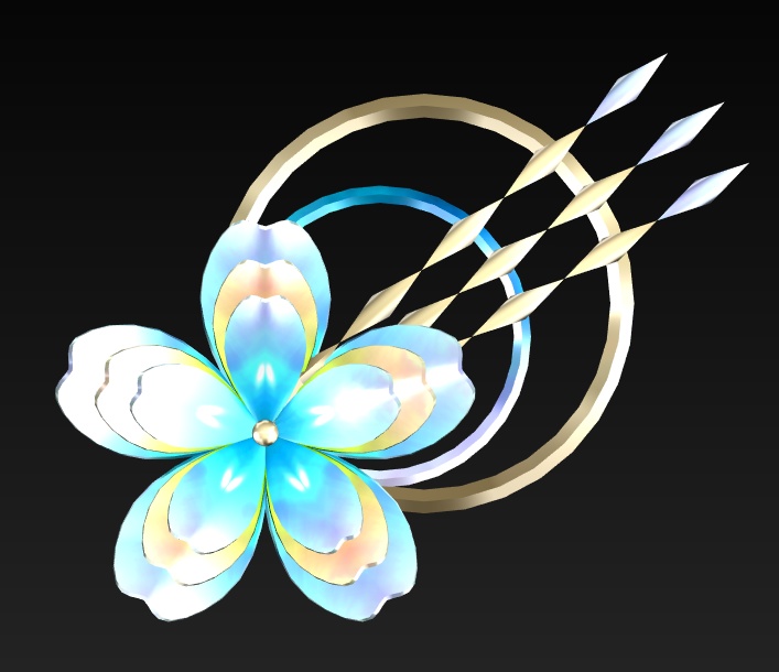 #111-花飾り【fbx,obj】