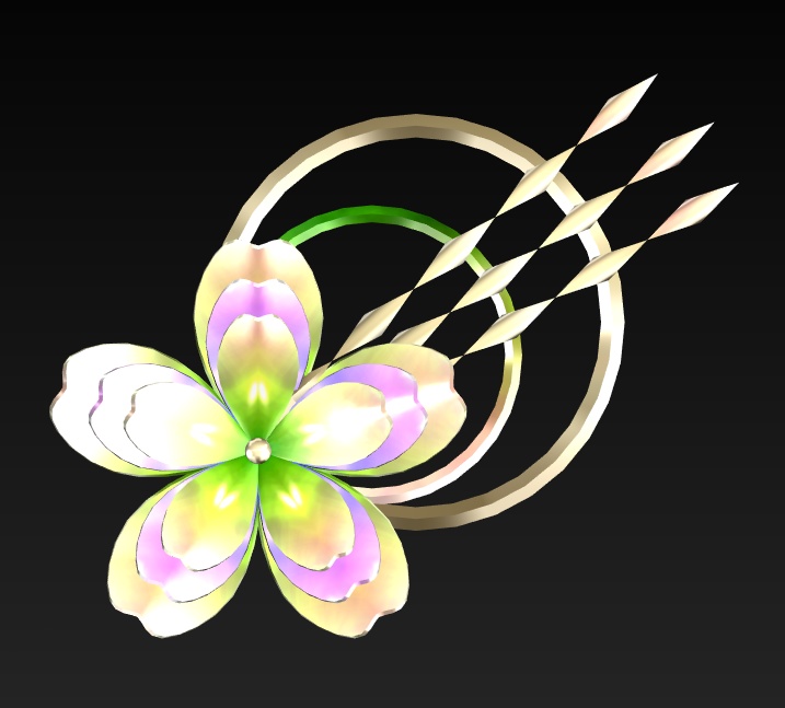 #111-花飾り【fbx,obj】