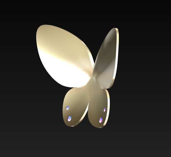 #112-蝶飾り【fbx,obj】