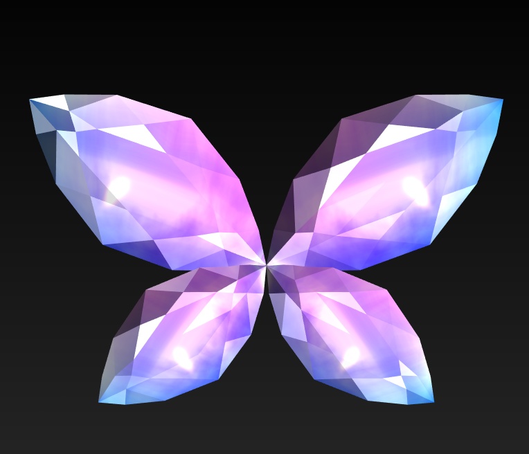 #115-蝶飾り【fbx,obj】