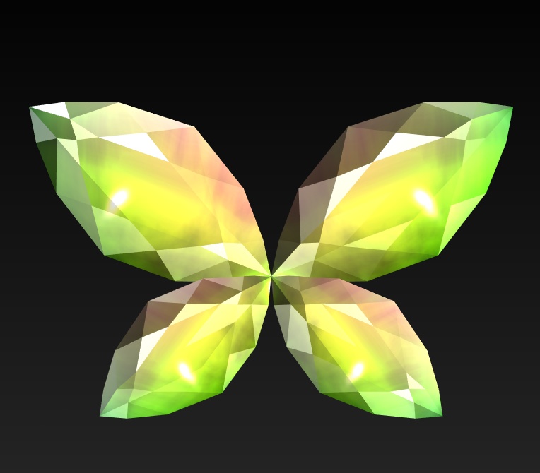 #115-蝶飾り【fbx,obj】