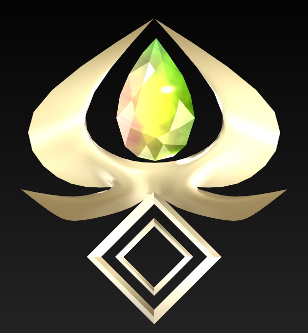 #117-雫飾り【fbx,obj】