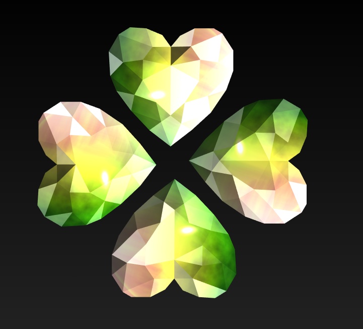 #120-クローバー飾り【fbx,obj】