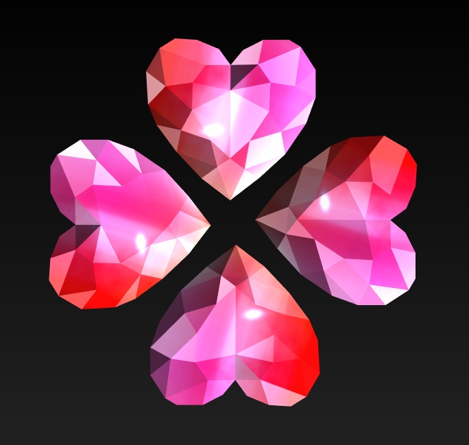 #120-クローバー飾り【fbx,obj】