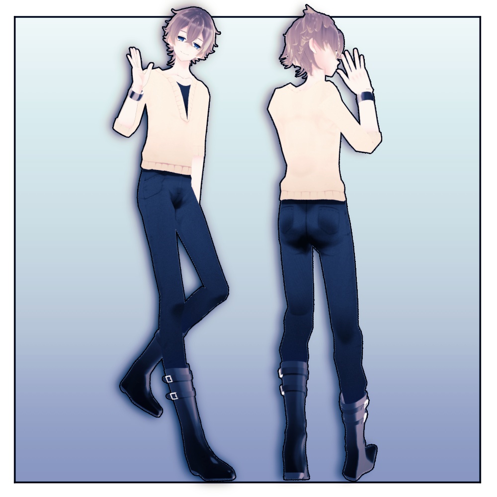 【オリジナル3Dモデル】新田響-Nitta Kyo-【VRM,VRC対応】