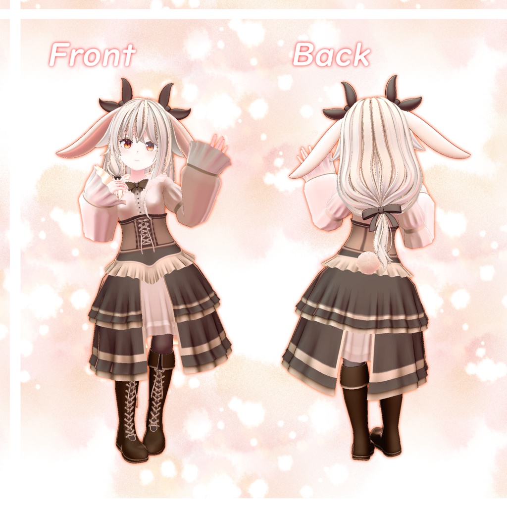 オリジナル3Dモデル「飛び跳ねる卯依花 -ウイカ-」ver1.13