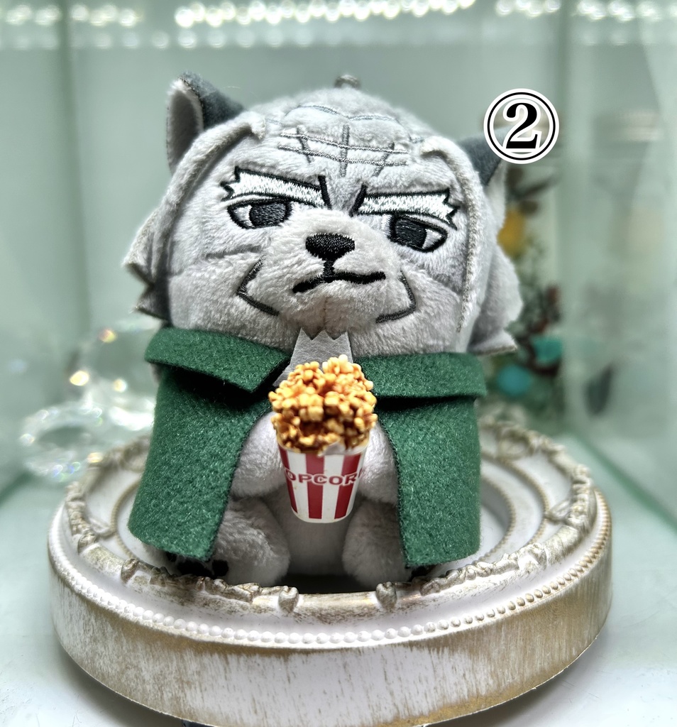 ぬいぐるみ向けチャーム(ポップコーン)