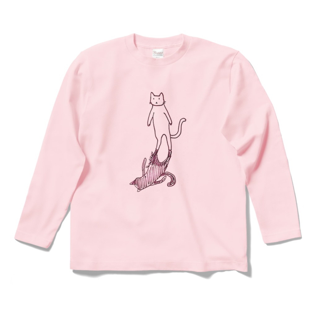 ねこねこ長袖Tシャツ