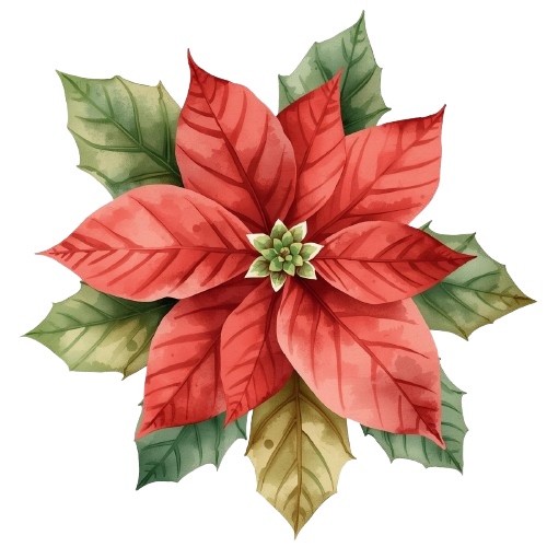 【クリスマス】水彩アンティーク風クリップアート10点セット PNG背景透過