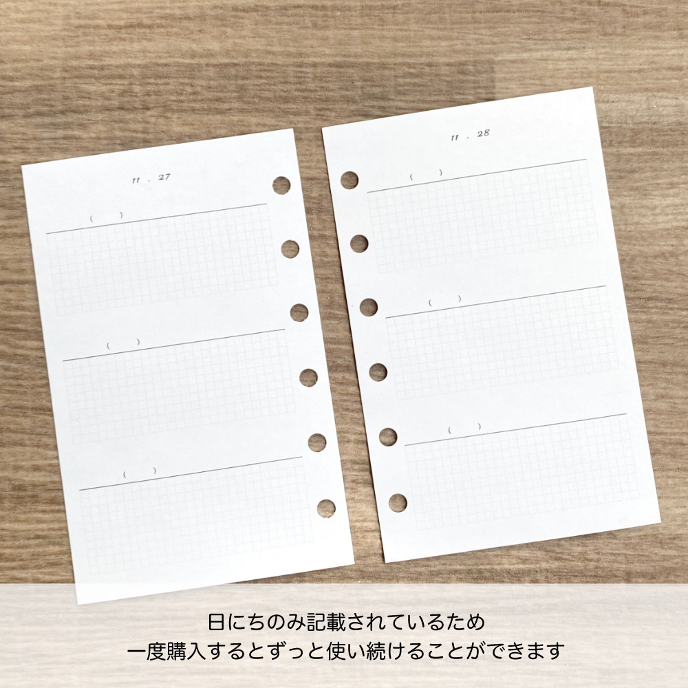 ミニ6 3年連用日記 PDFデータ システム手帳リフィル