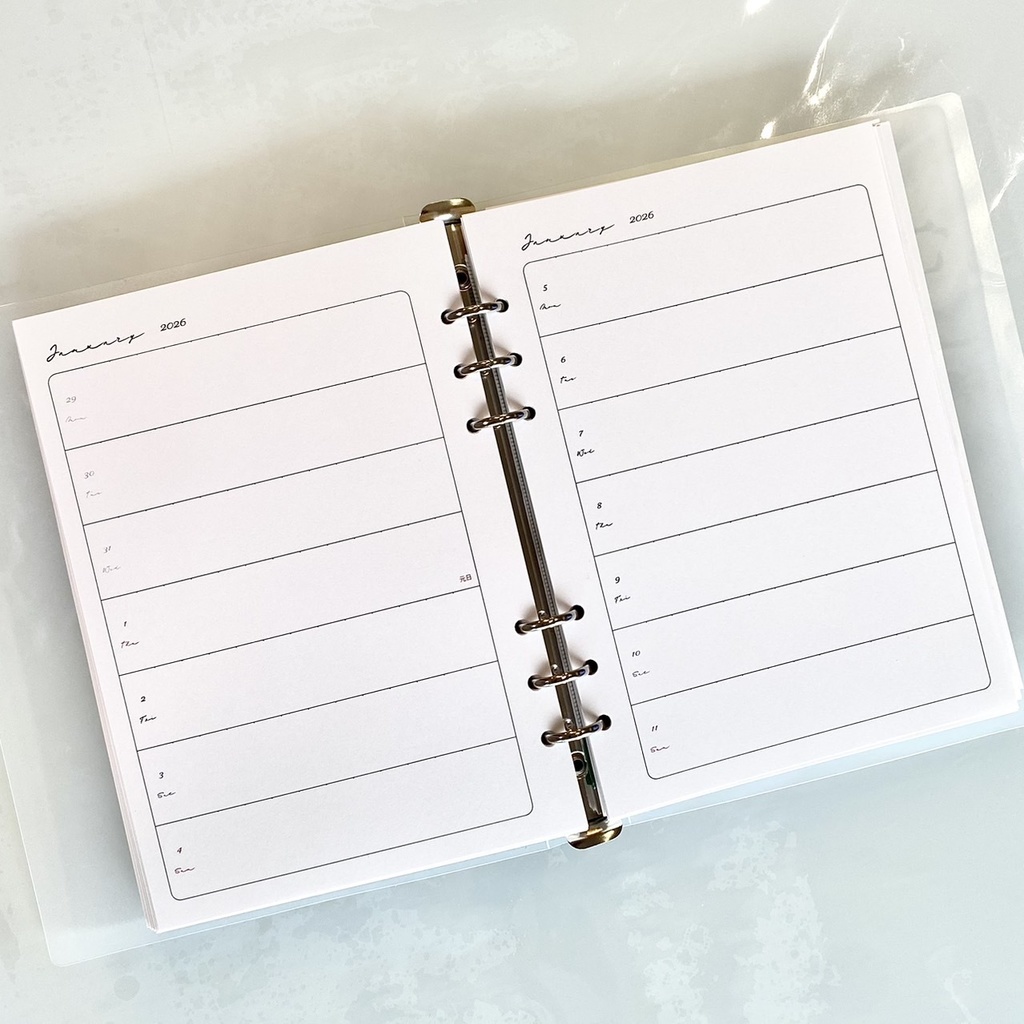 A5 ホリゾンタル 2026 PDFデータ システム手帳リフィル