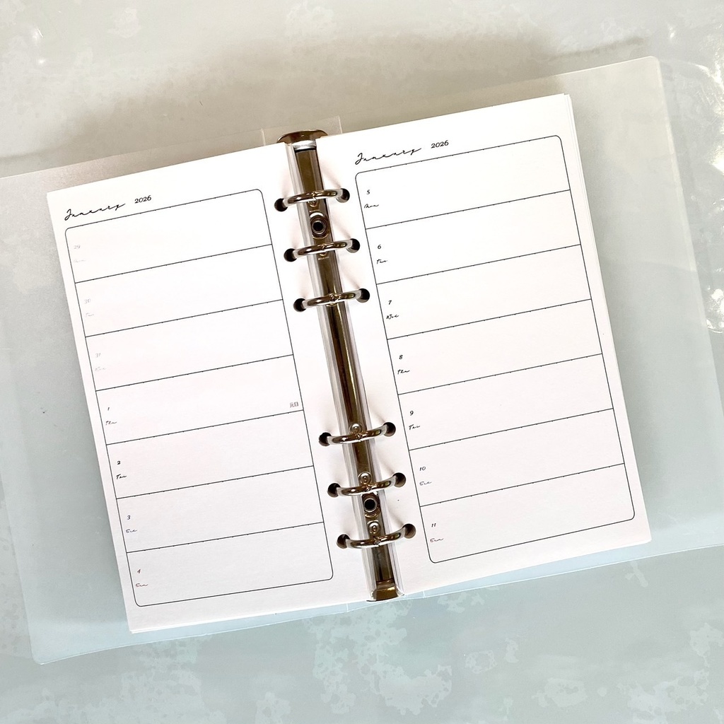 バイブル ホリゾンタル 2026 PDFデータ システム手帳リフィル