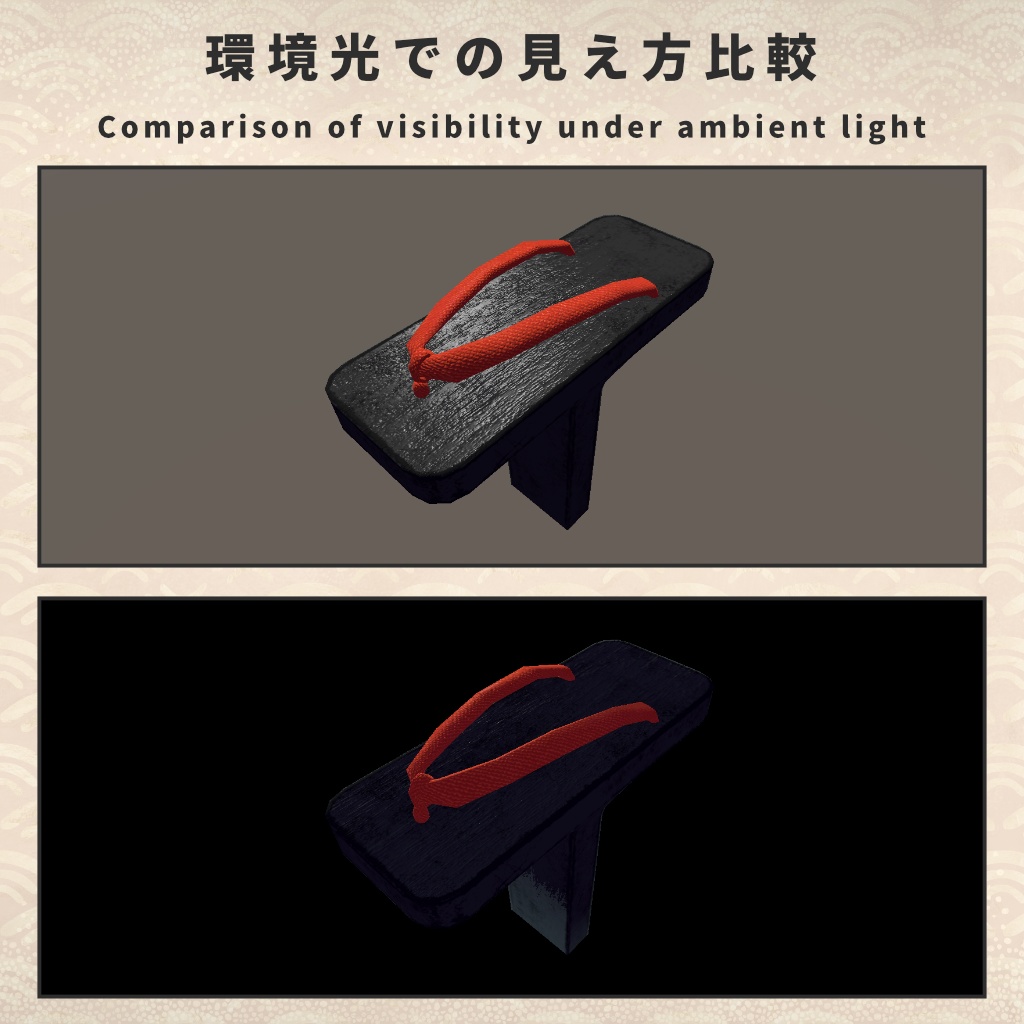 【VRChat想定】高下駄モデル