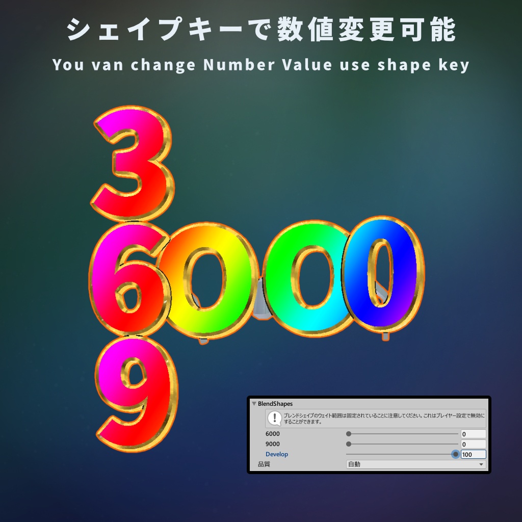 【無料配布 - VRChat想定】ゲーミング3000のメガネ【虹色,パチンコ風】