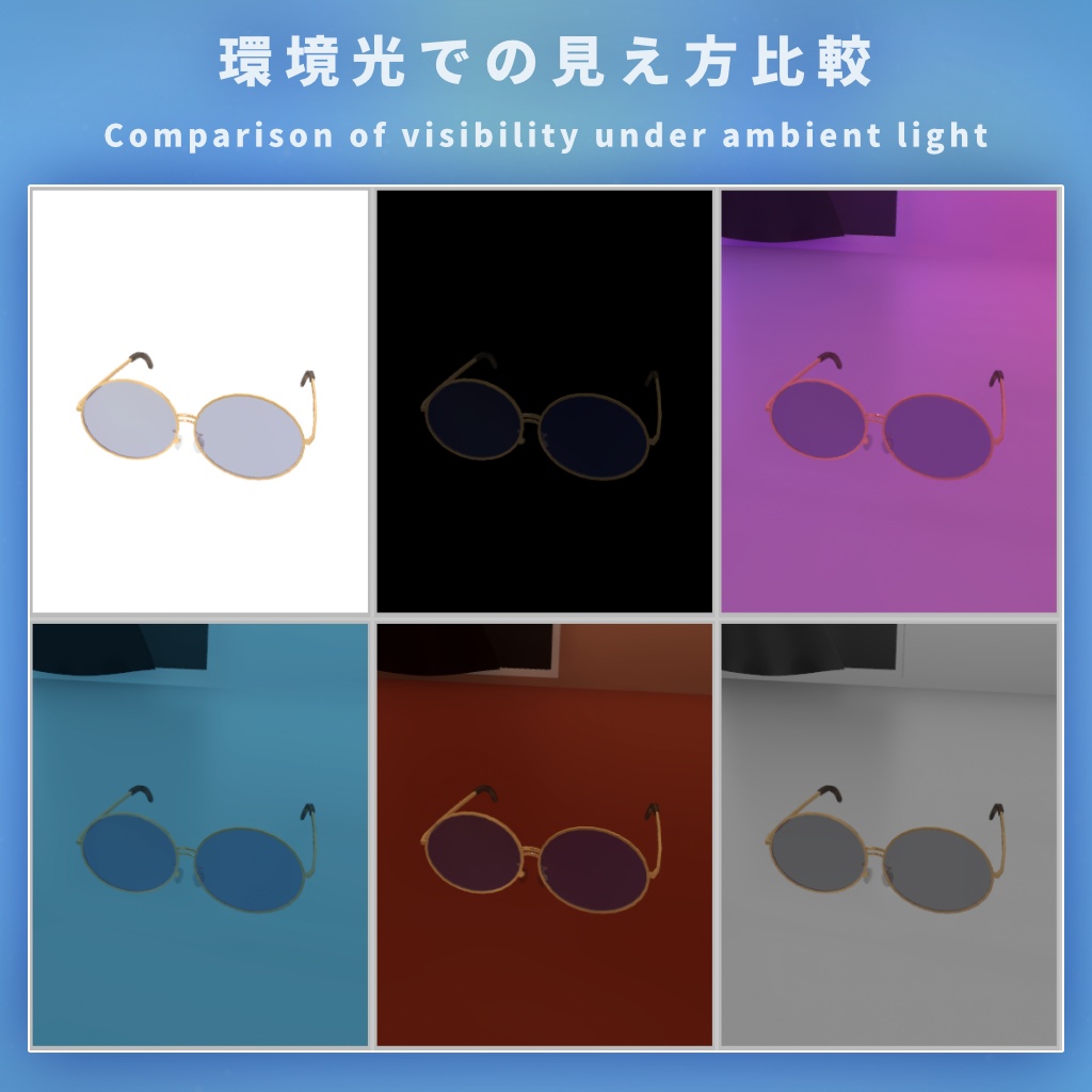 【VRChat】サングラスモデル【MA使用】