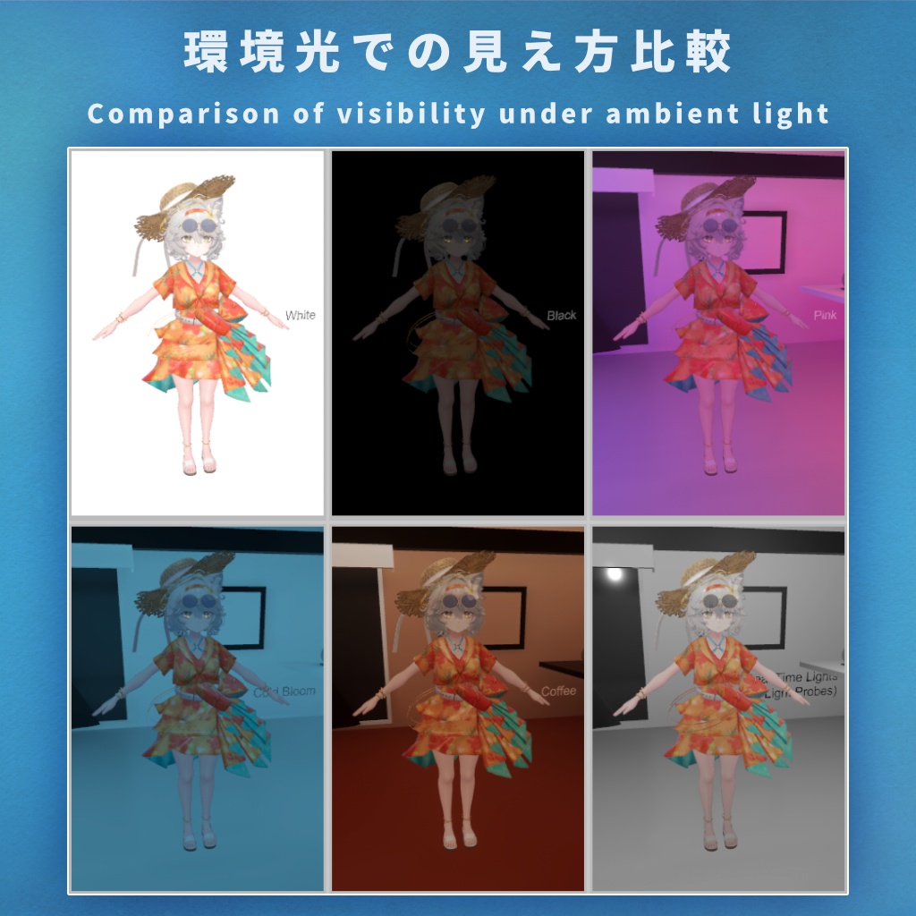 【VRChat】Nemo用 - 南国衣装フルセットバンドル【MA使用】