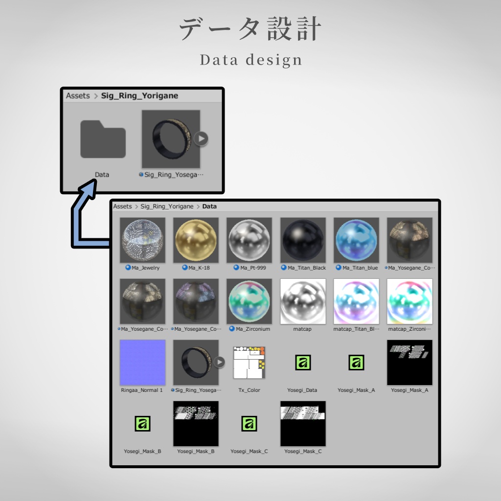 【VRChat想定】指輪モデル_寄金