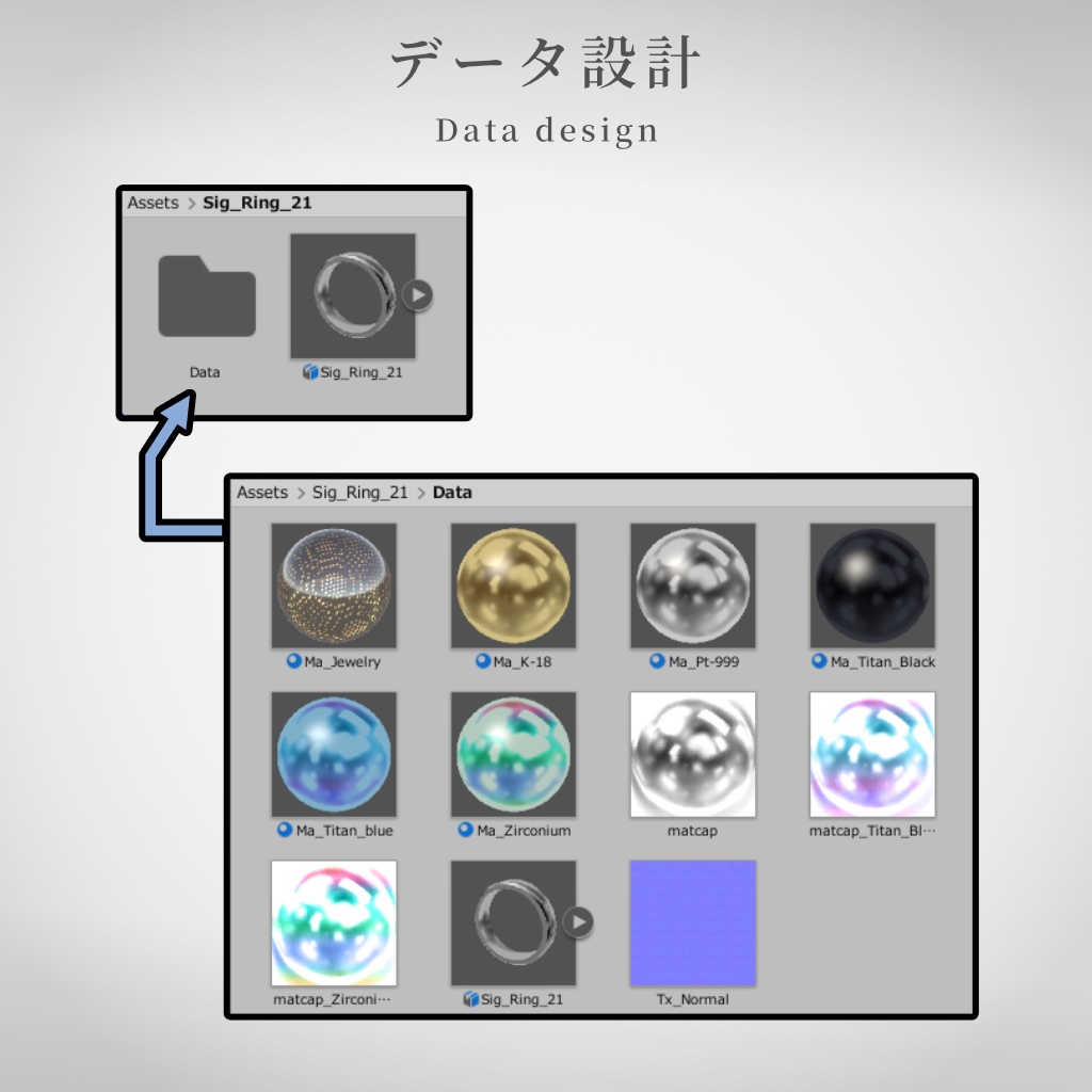 【VRChat想定】指輪モデル_XXI