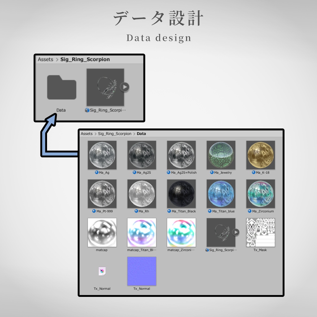 【VRChat想定】指輪モデル_サソリ