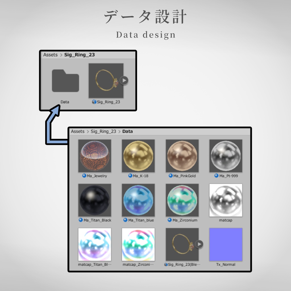 【VRChat想定】指輪モデル_XXⅢ