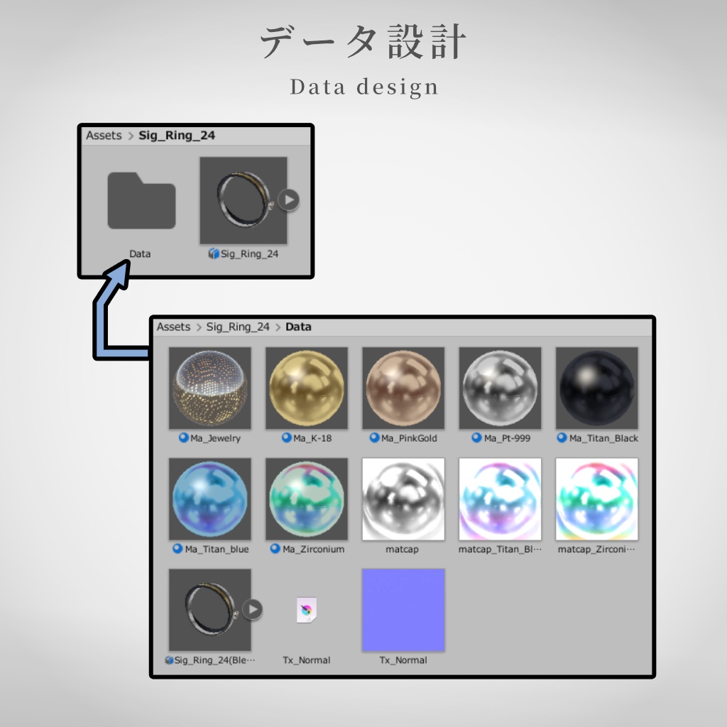 【VRChat想定】指輪モデル_XXⅣ
