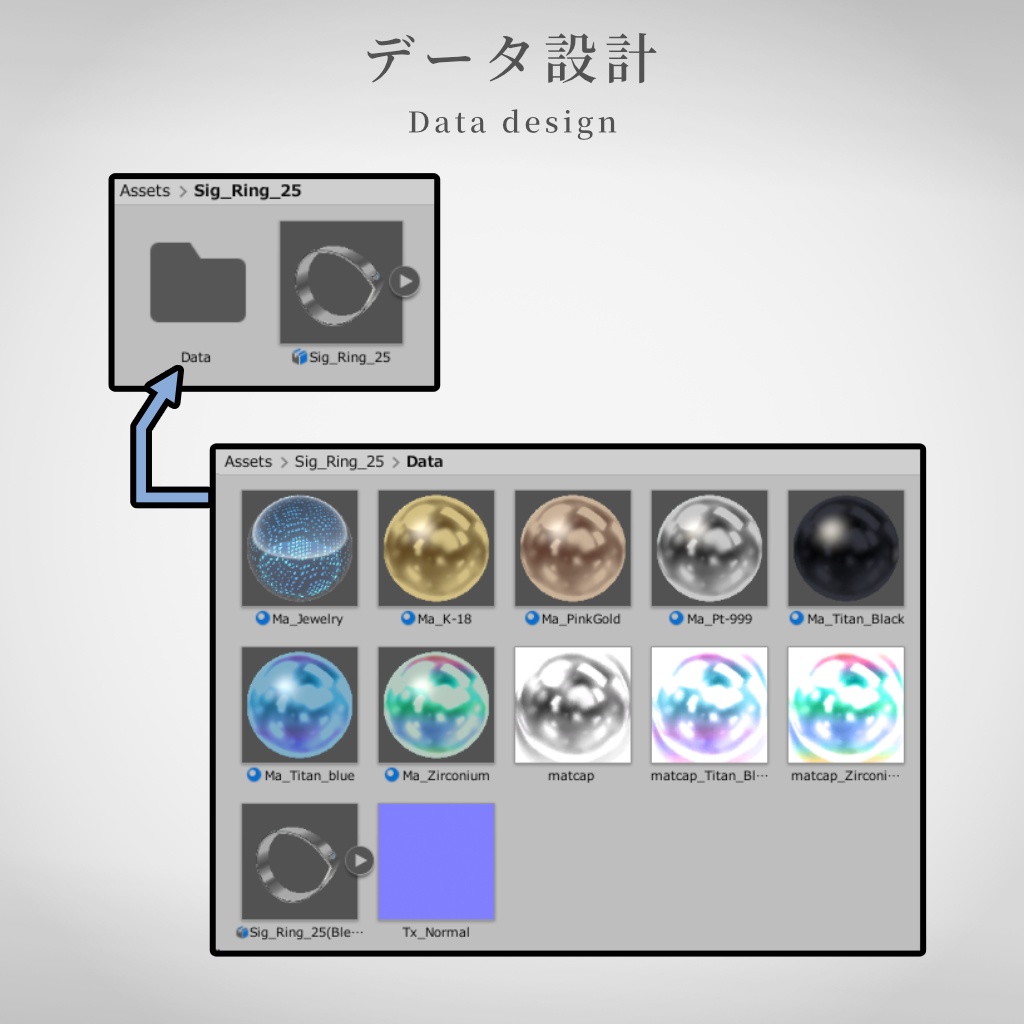 【VRChat想定】指輪モデル_XXⅤ