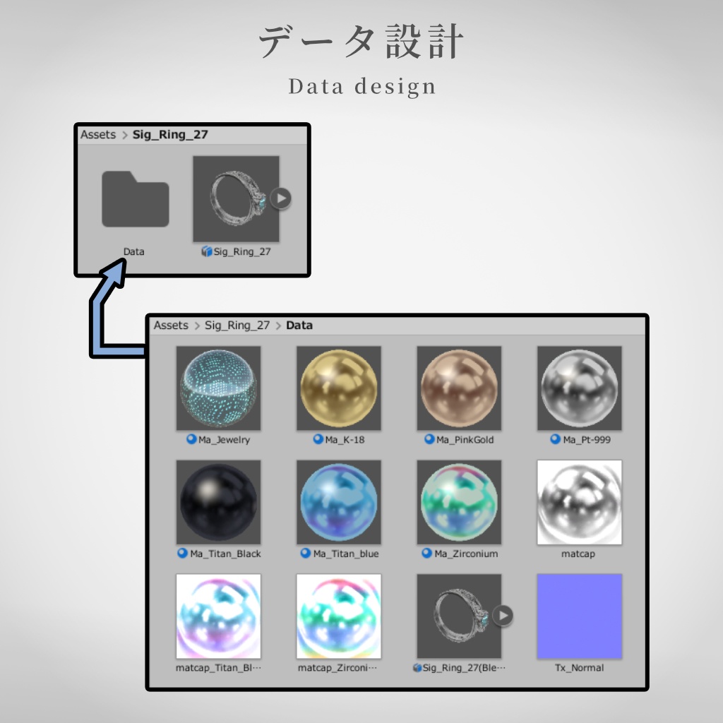 【VRChat想定】指輪モデル_XXⅦ