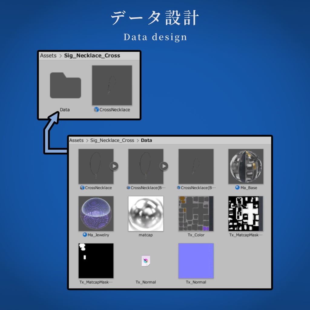 【VRChat想定】十字ネックレスモデル【MA使用】