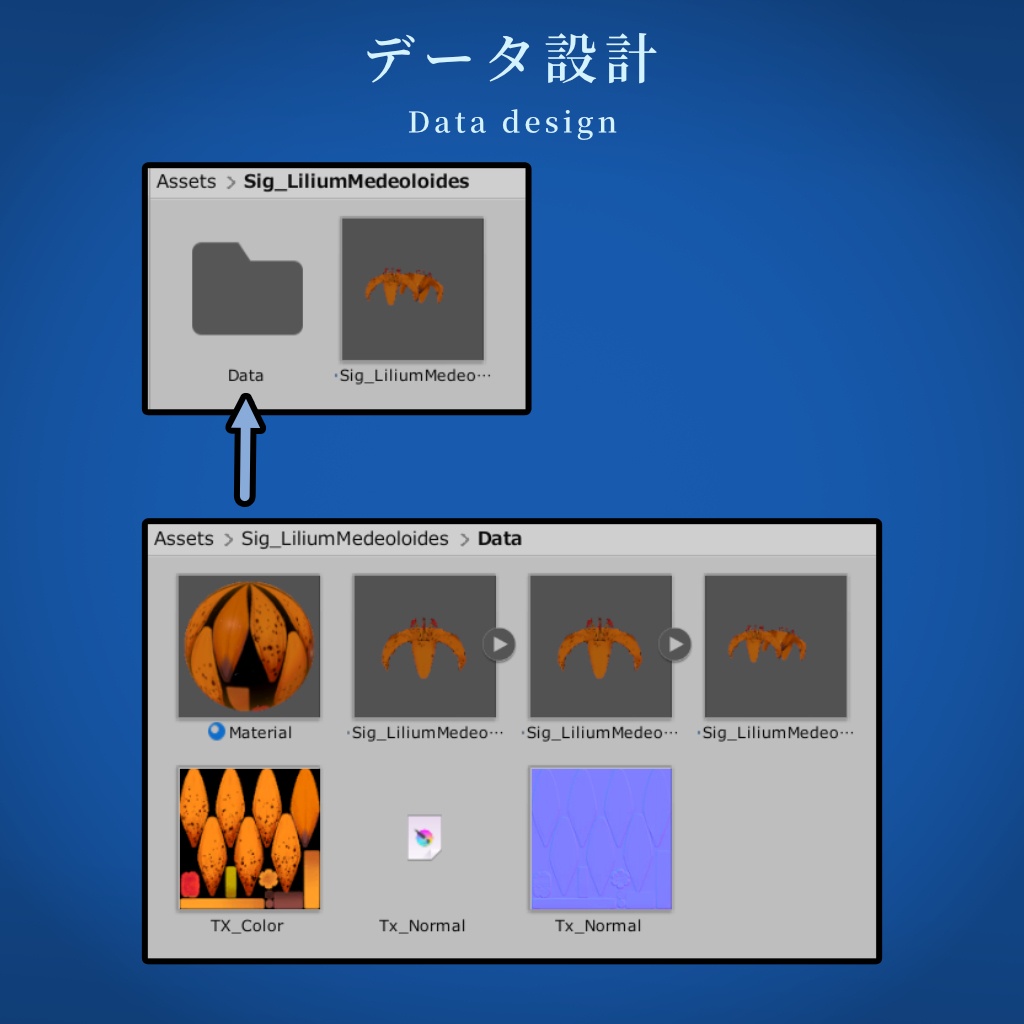【VRChat想定】クルマユリの髪飾りモデル【MA使用】