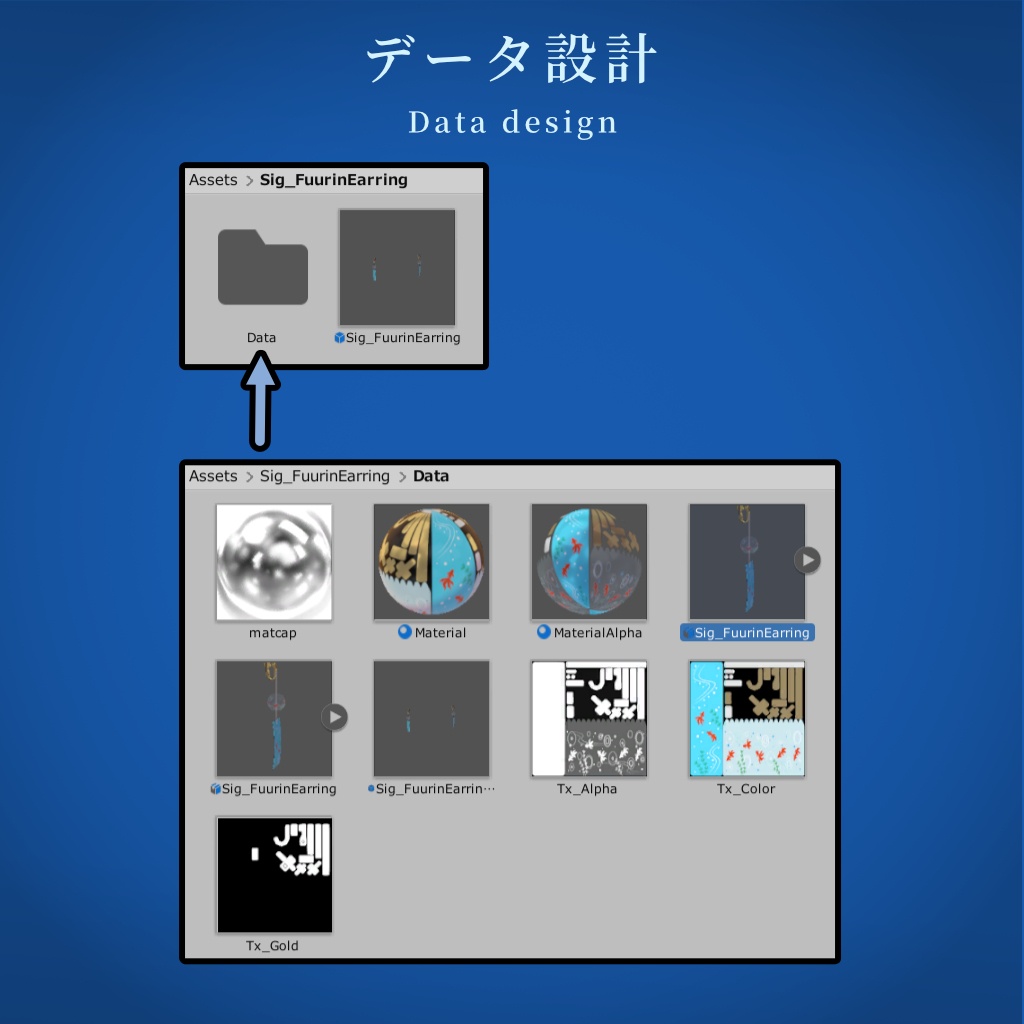【VRChat想定】風鈴のイヤリングモデル【MA使用】