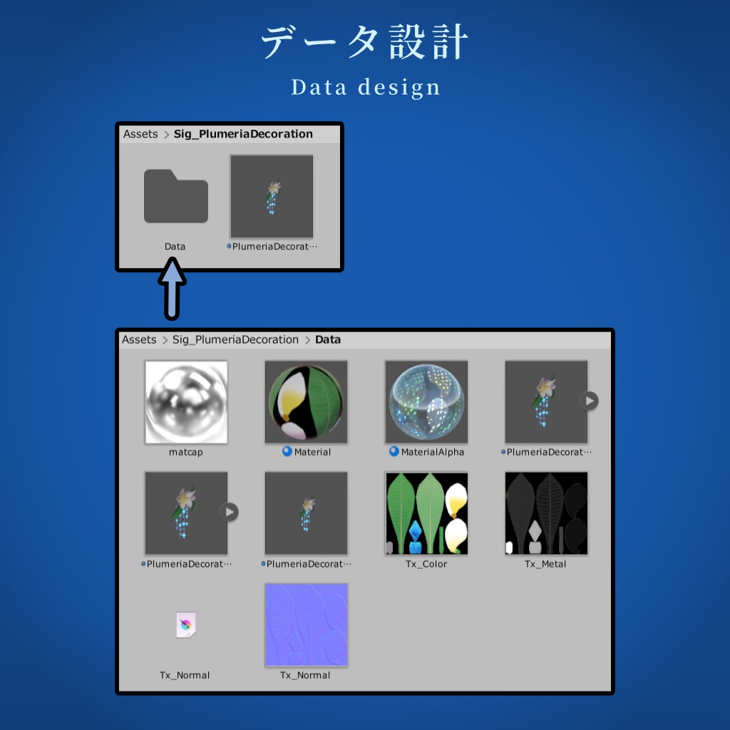 【VRChat想定】プルメリアの髪飾りモデル【MA使用】