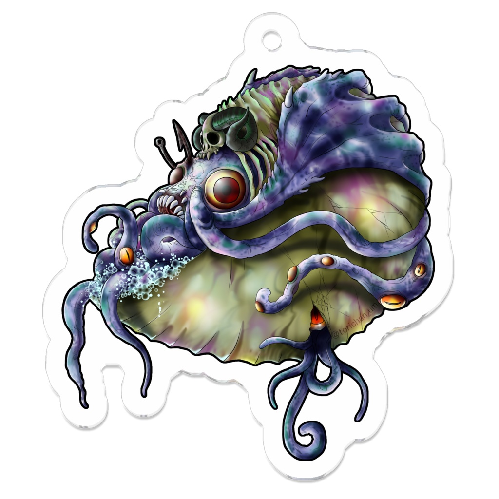 【キーホルダー】葵貝【裏コーティングあり】