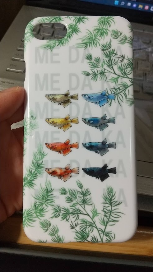 【iPhoneケース白】ME DA KA