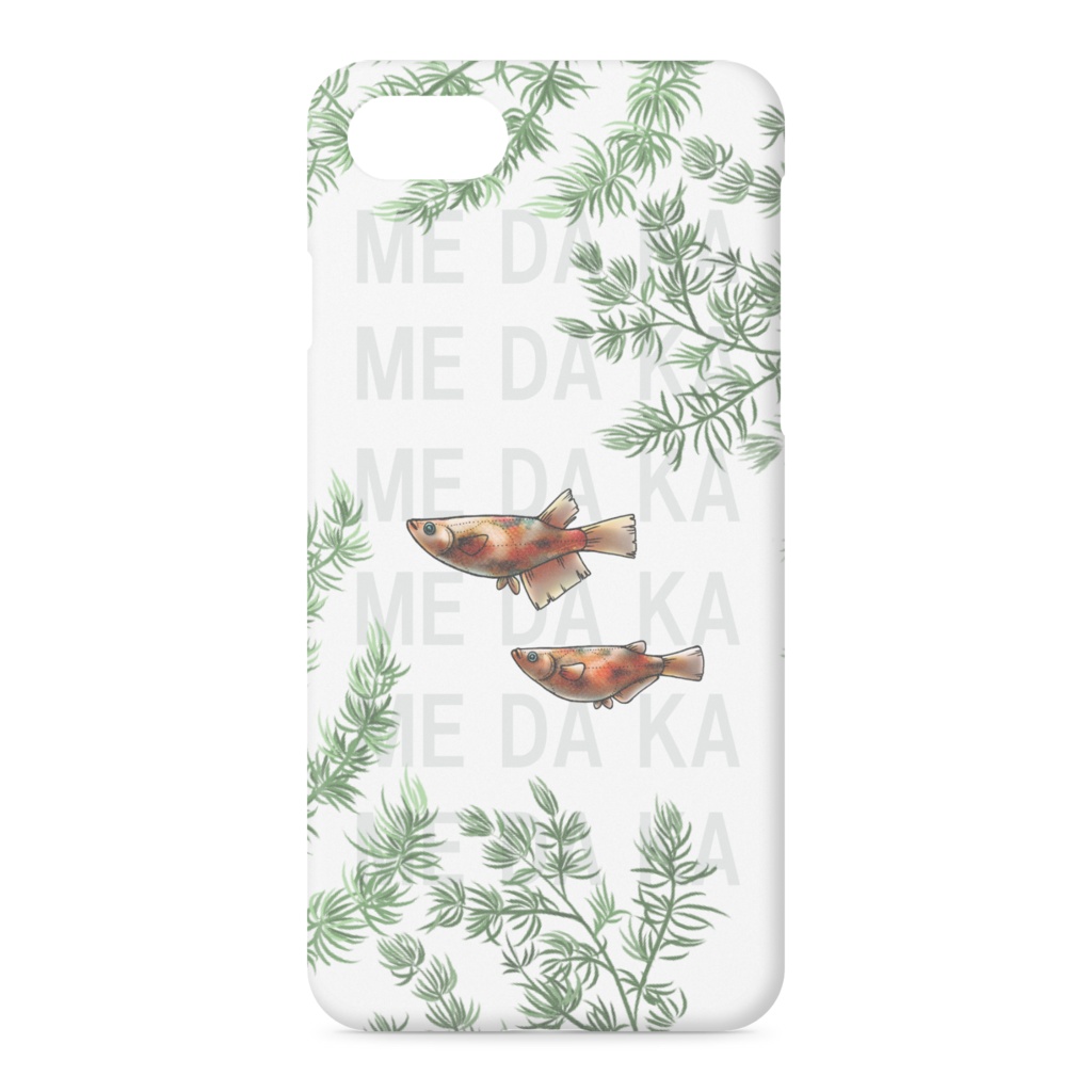 【iPhoneケース白】ME DA KA - 三色