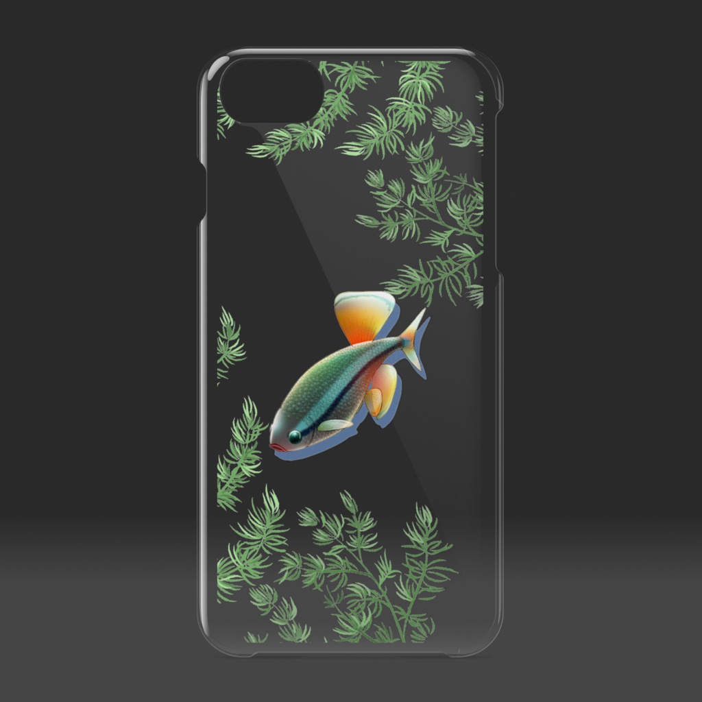 【iPhoneケース透明】アカヒレ