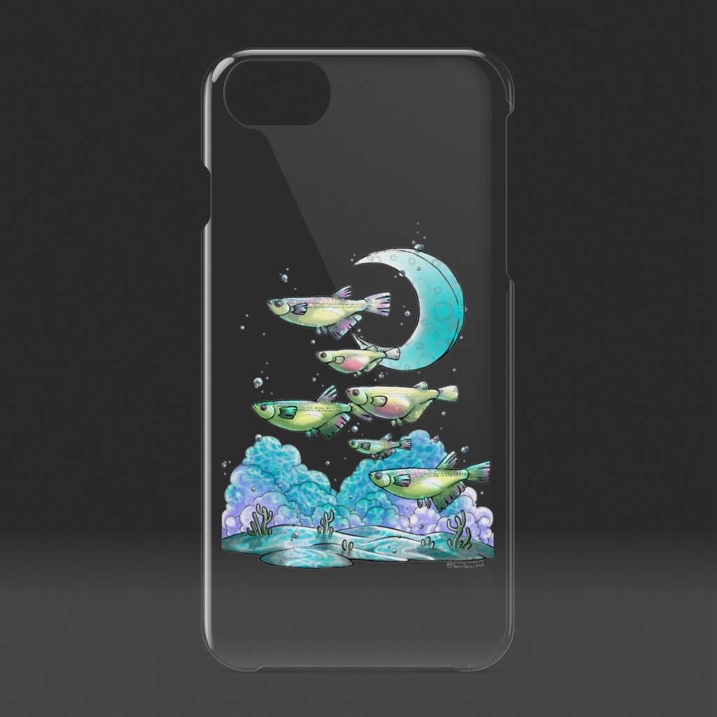【iPhoneケース透明】めだか砂漠