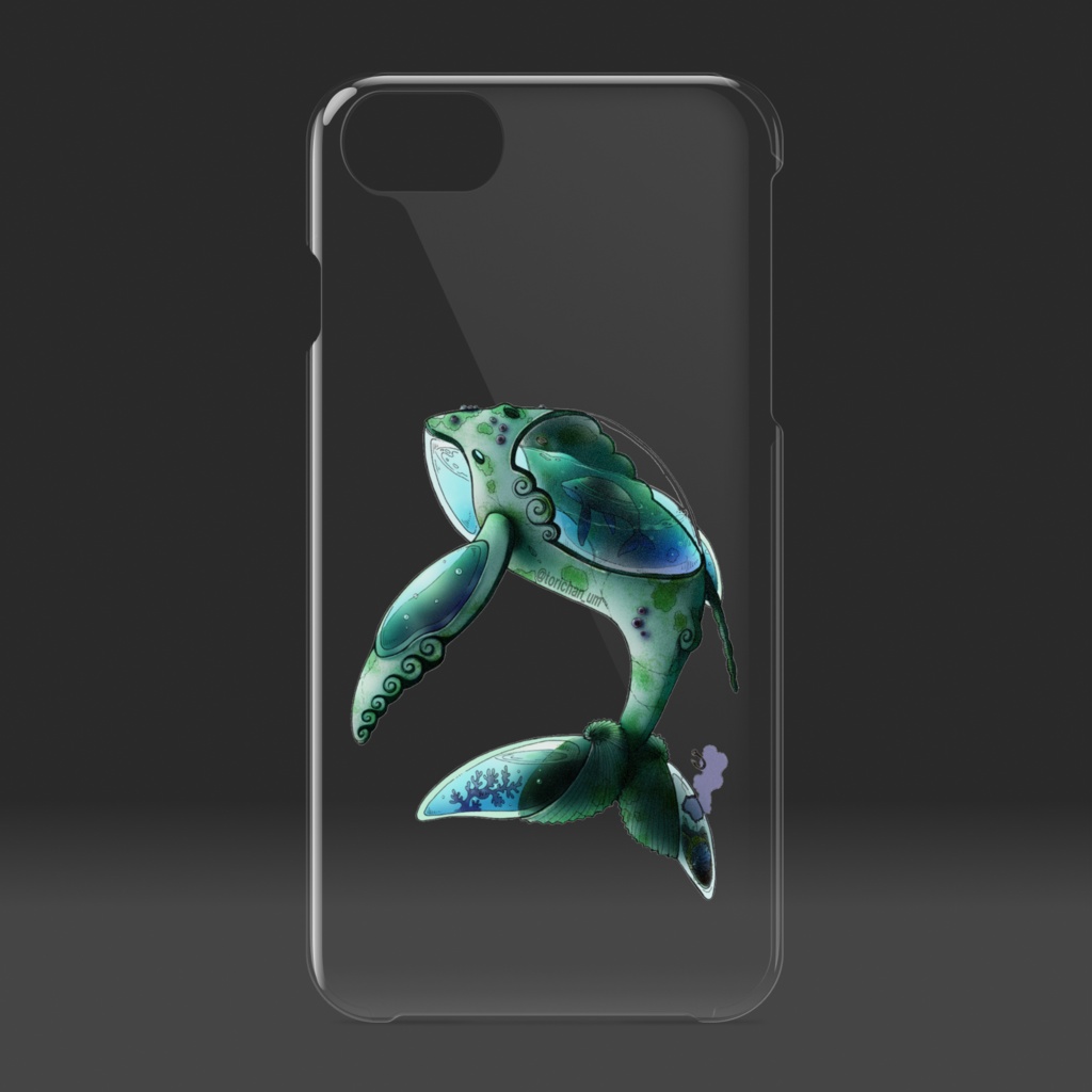 【iPhoneケース透明】くじら水槽