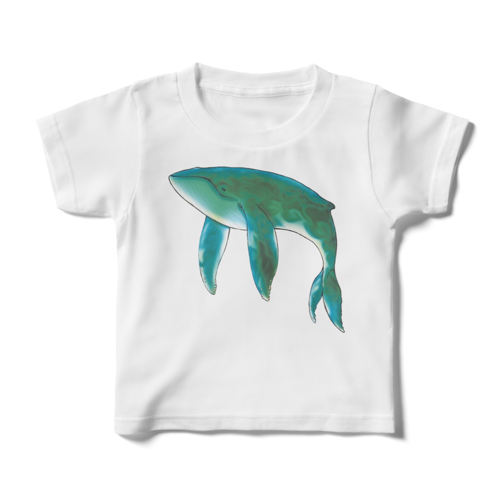 【白Tシャツ/キッズ】くじら