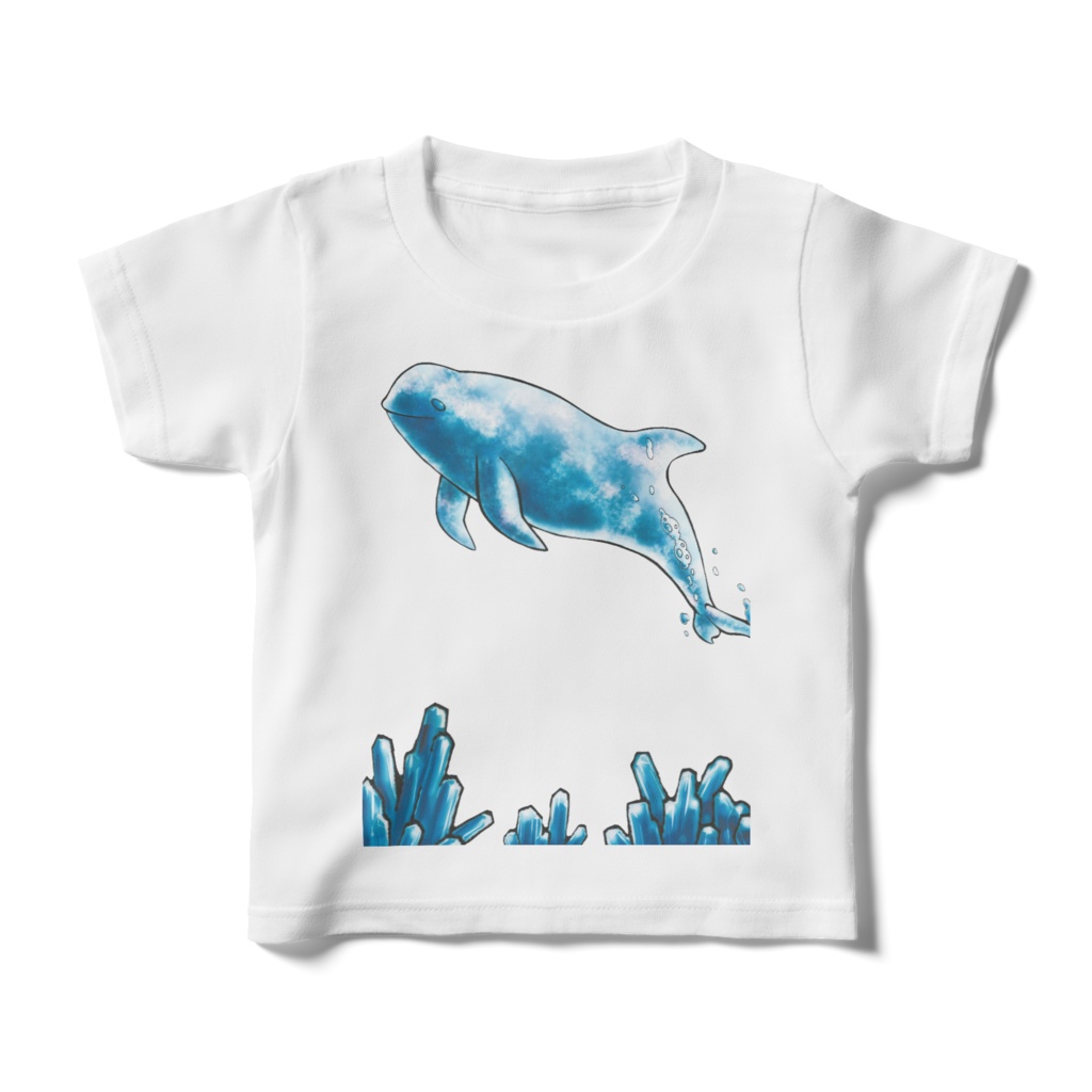 【白Tシャツ／キッズ】空色