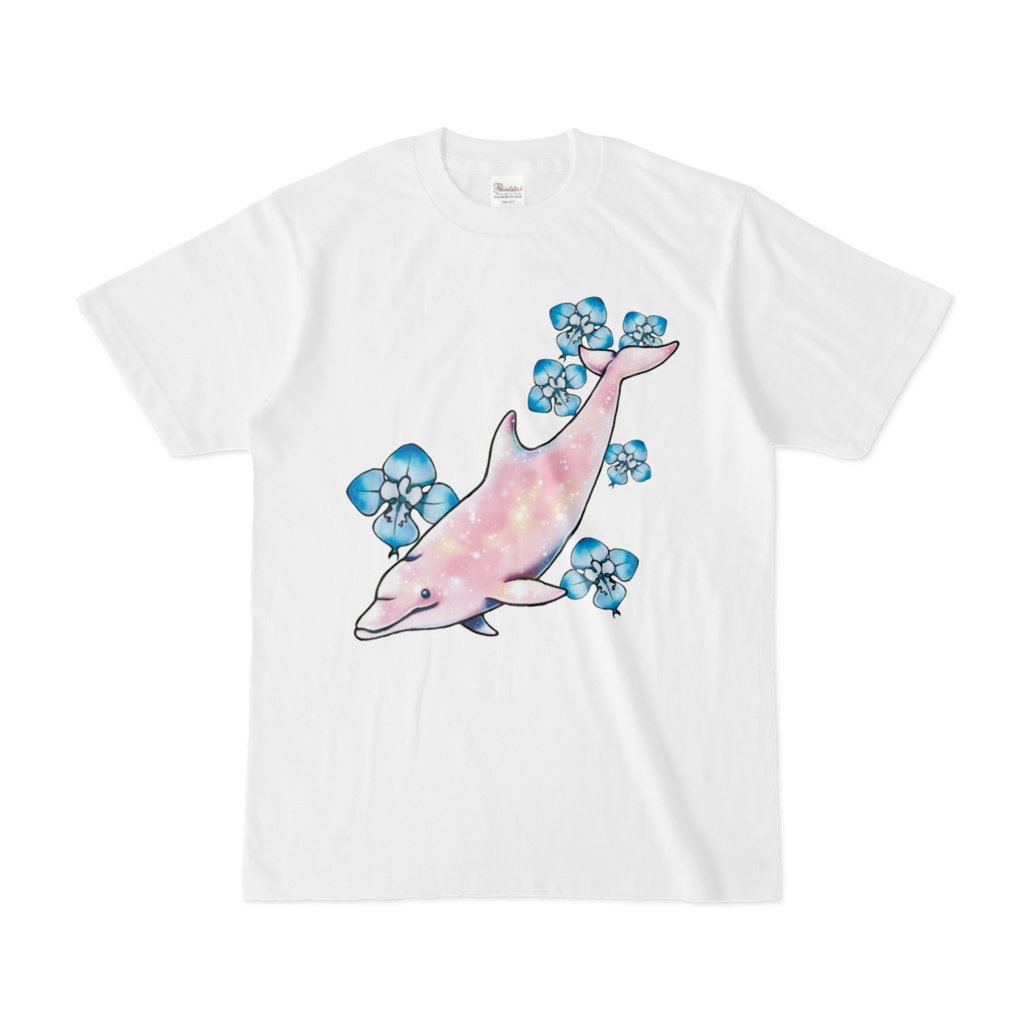 【白Tシャツ】胡蝶蘭とイルカ