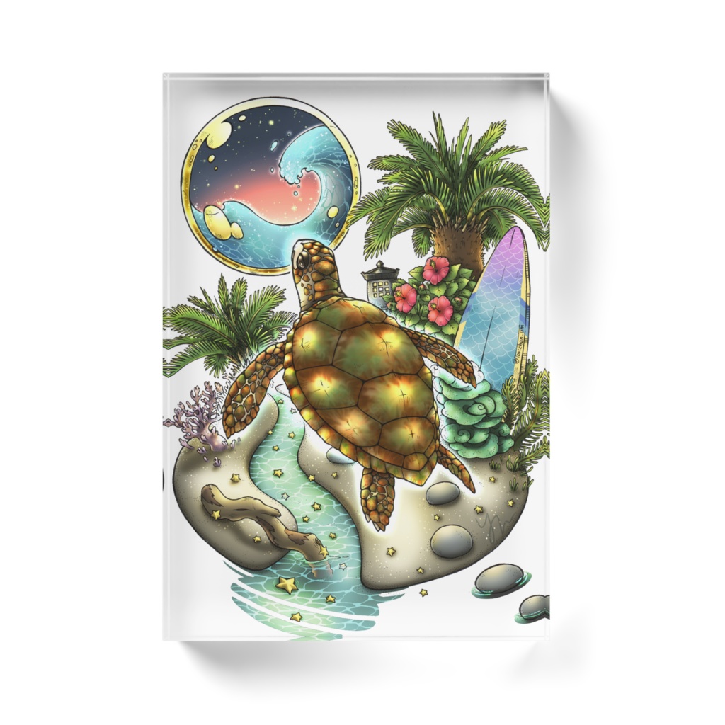 【アクリルブロック】ウミガメ