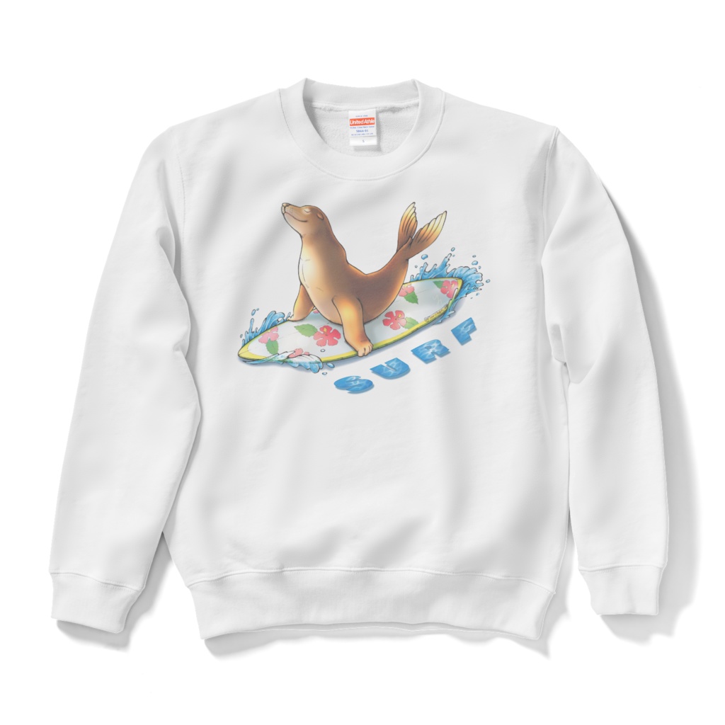 【スウェット:白:黒:紺】アシカ(白)