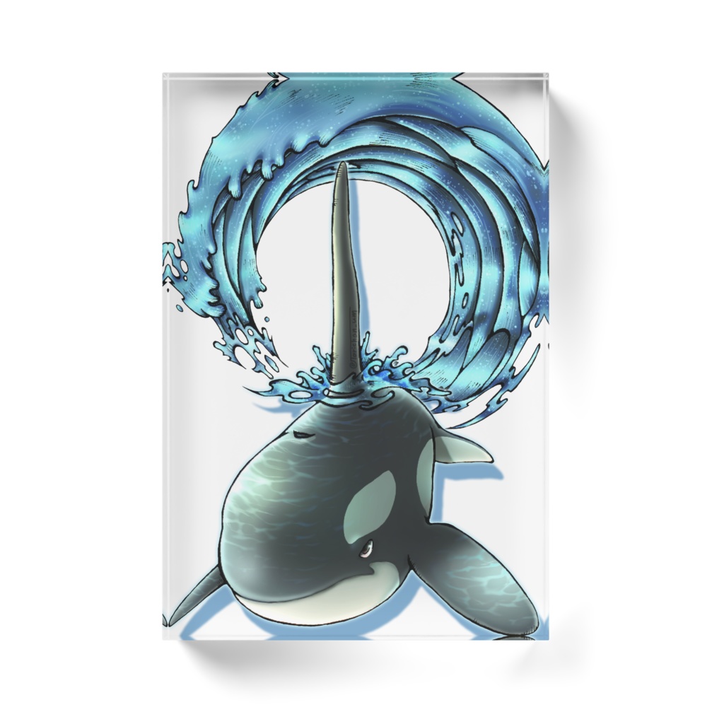 【アクリルブロック】シャチ(黒・白)