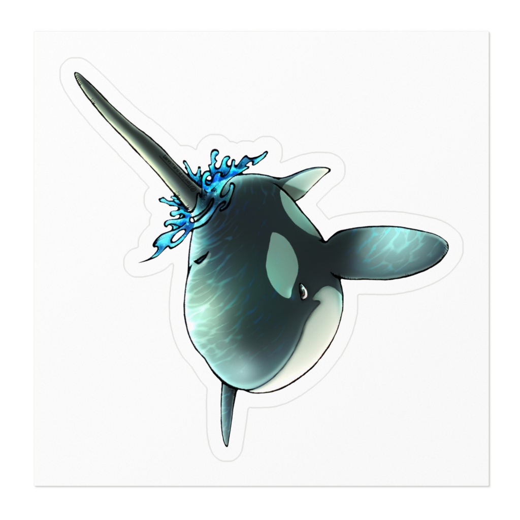 【ステッカー】シャチ(黒・白)